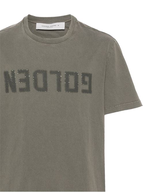 Dust olive green t-shirt GOLDEN GOOSE | GMP01220P00067135479